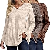 Oakgarden 3 Pack Oversized Women's Maternity Nursing Tops Vneck Breastfeeding Sweaters Long Sleeve Hidden Zipper Shirt