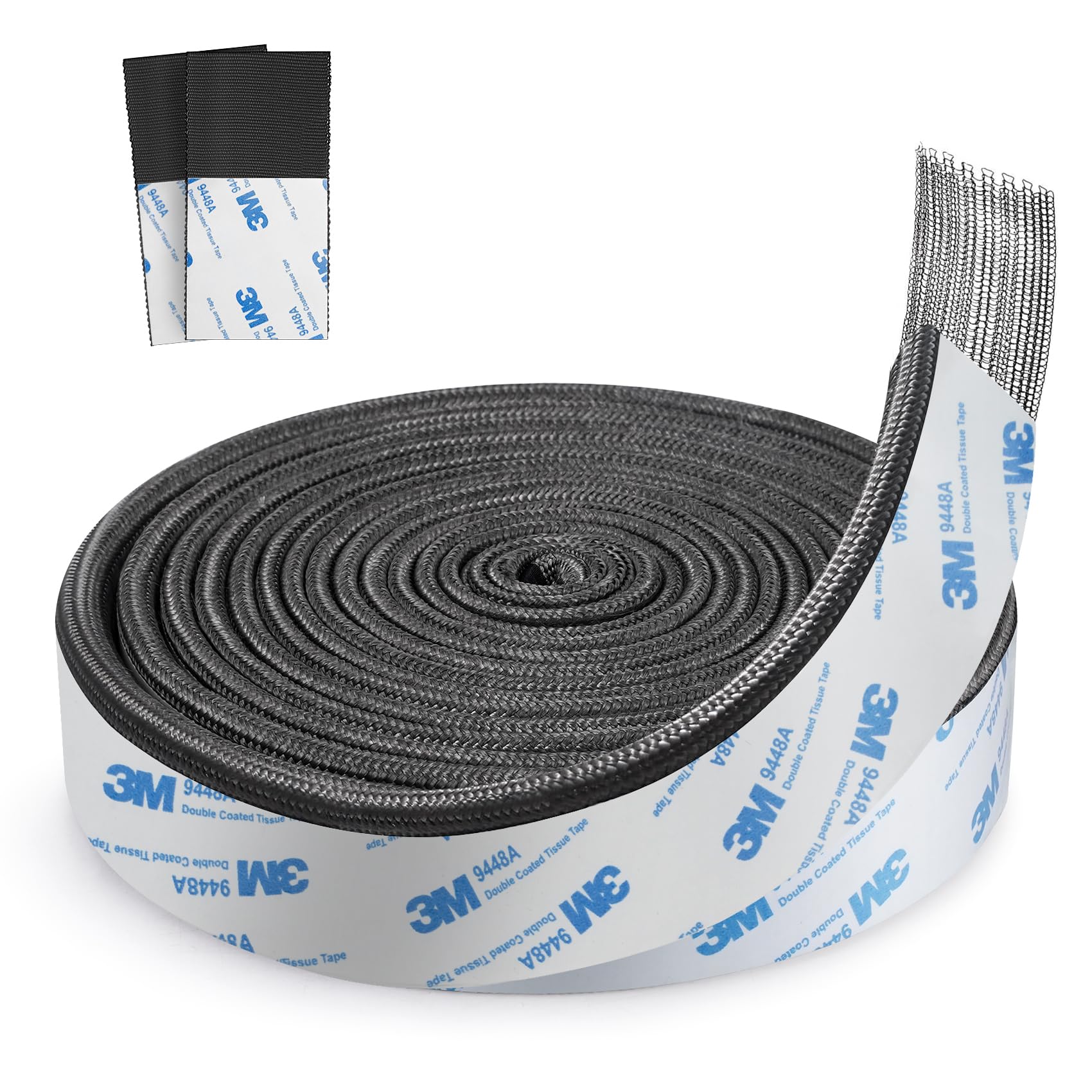 Photo 1 of Onlyfire Wire Mesh Gasket Kit for Kamado Joe Classic, High Temp Fiberglass Gasket Replacement Fit for Big Green Egg, BBQ Smoker Gasket Kamado Joe Accessories Adhesive Self Stick Felt,150" Long