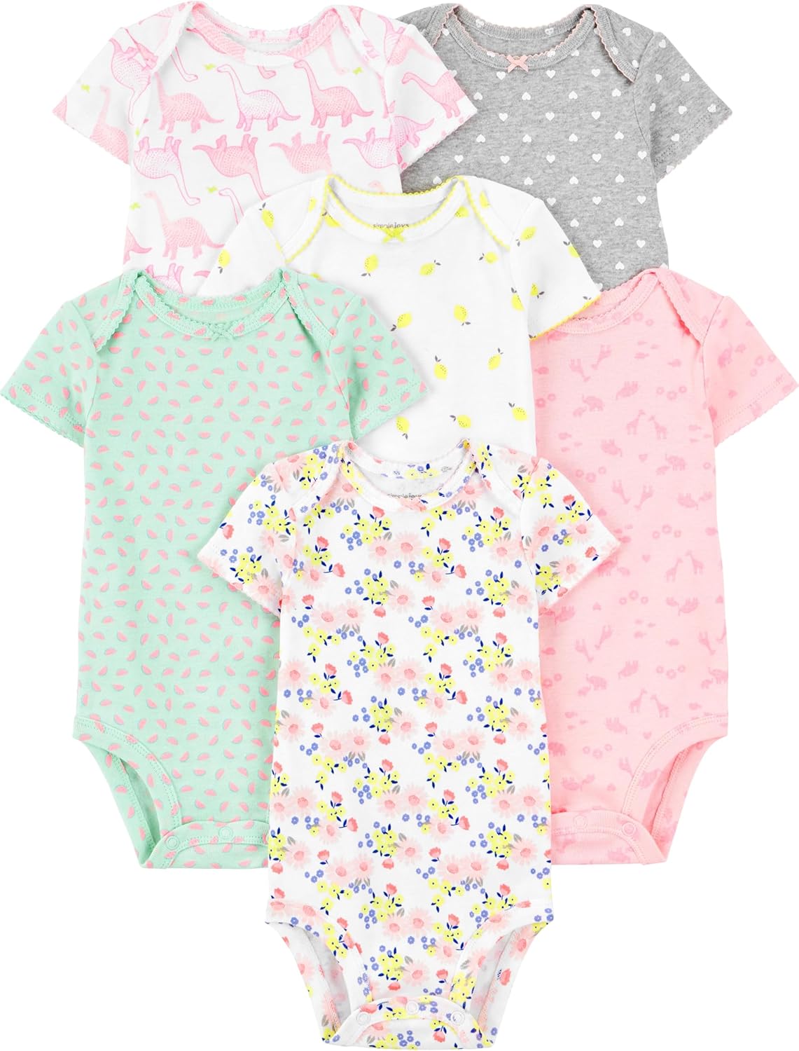 Carter’s Simple Joys 6-Pack Baby Bodysuits