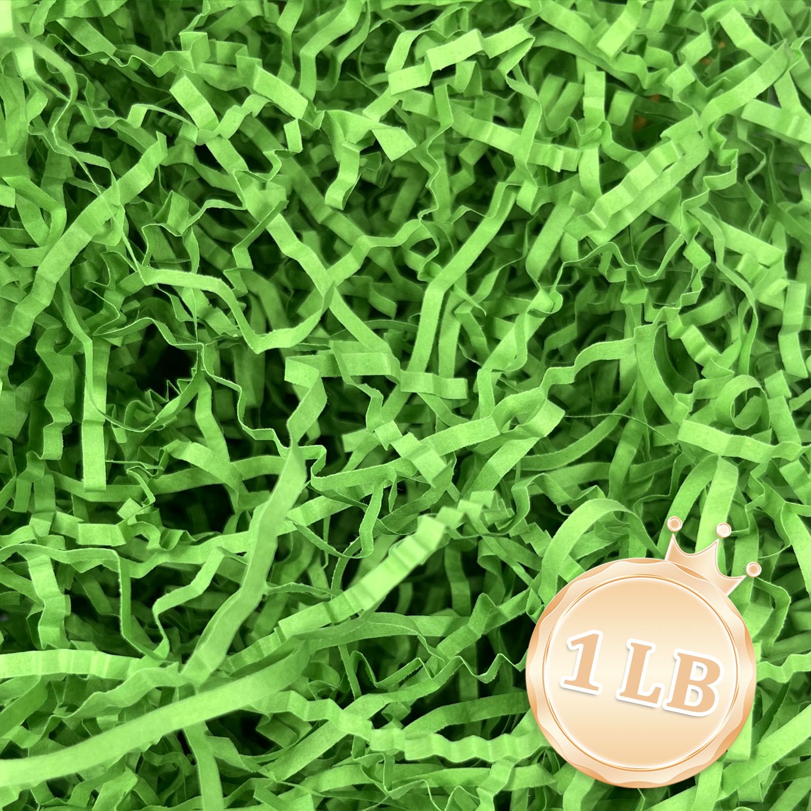 Photo 1 of 1 LB Parrot Green Crinkle Cut Paper Shred Filler Great for Gift Wrapping, Parrot Green Basket Fillers, Birthday, Gift Wrapping, Anniversary, St. Patrick's Day, Easter Party Decor Filling Supplies