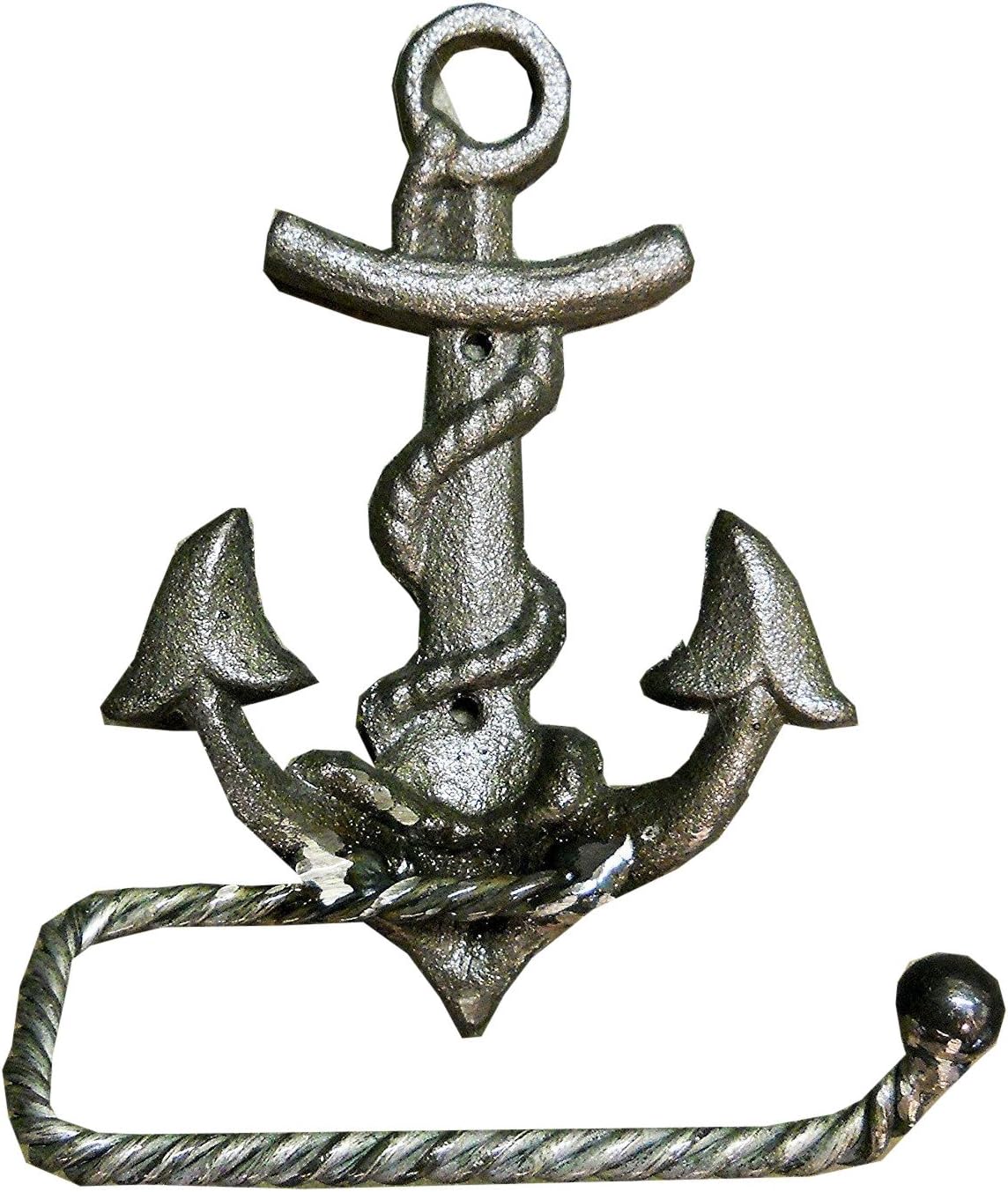 Nautical Anchor Toilet Paper Holder Cast Iron