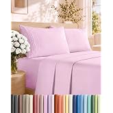 Queen Size 4 Piece Sheet Set - Breathable &amp; Cooling Sheets - Light Pink | Hotel Luxury Bed Sheets for Women &amp; Men, Deep Pockets, Easy-Fit, Extra Soft and Wrinkle Free Sheets, Oeko-Tex Bed Sheet Set