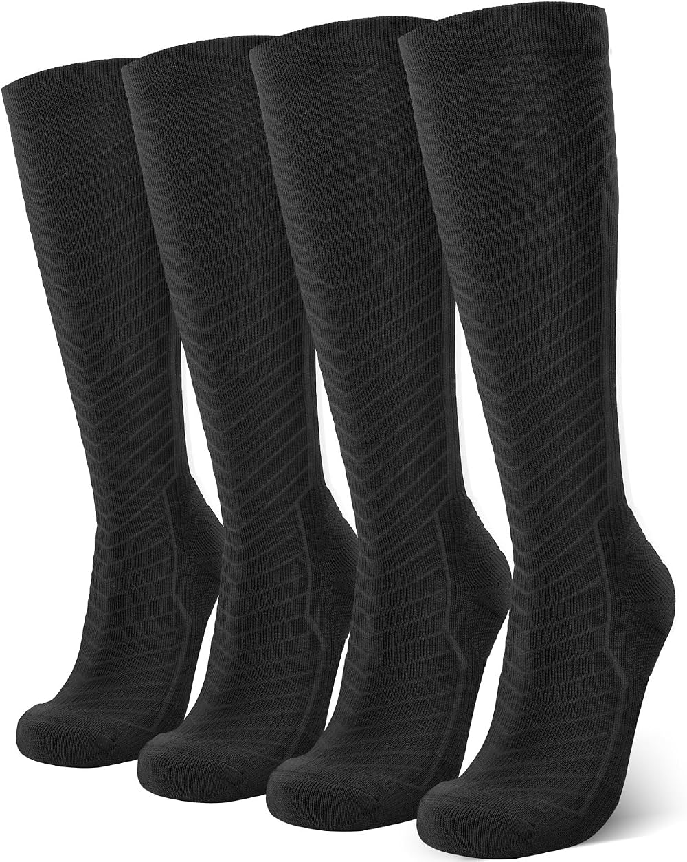 SONORAN 20-30 mmHg Compression Socks Women Men Black 2 Pairs S/M