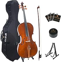 Amazon.com: Cecilio CCO-300 Solid Wood Cello with Hard & Soft Case