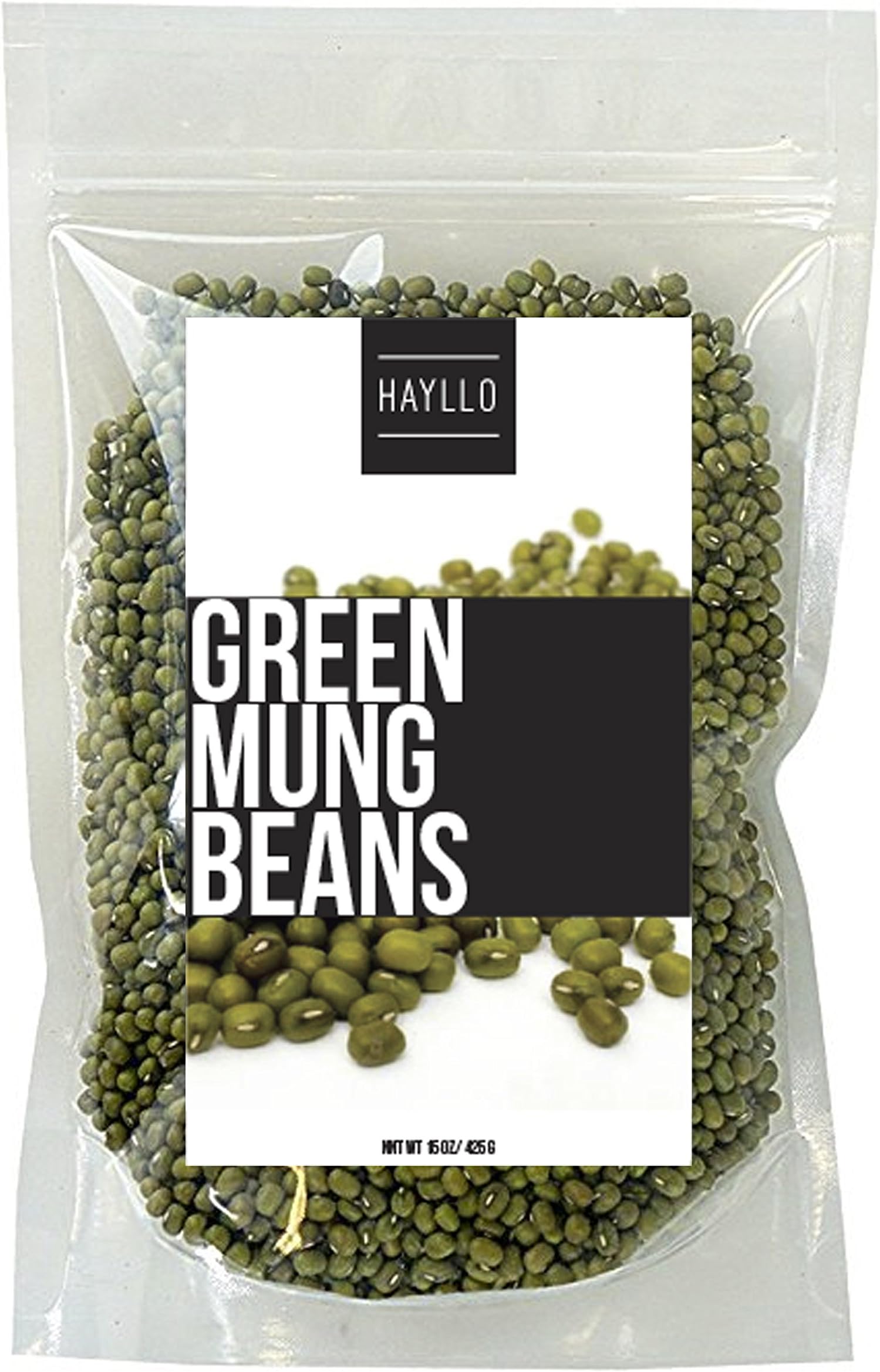 Hayllo Green Mung Beans , 15 Ounce
