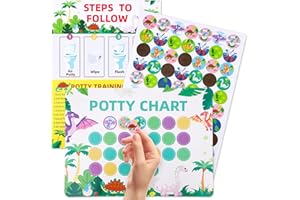 8pcs Potty Training Chart with Reward Stickers, 28.5x21cm/11.2x8.3in Cute Toilet Training Reward Charts for Boys Toddlers Pot