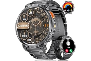 Smart Watch for Men-Bluetooth Calls/1.85'' HD Large Display/730 mAh Battery,Smartwatch Men with Flashlight,IP68 Waterproof Fi