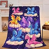 Dragon Throw Blanket - Soft Plush Fleece Bedding Blankets- Cozy Funny Dragon Stuff Gifts for Girls Boys Kids Women 40"X50"