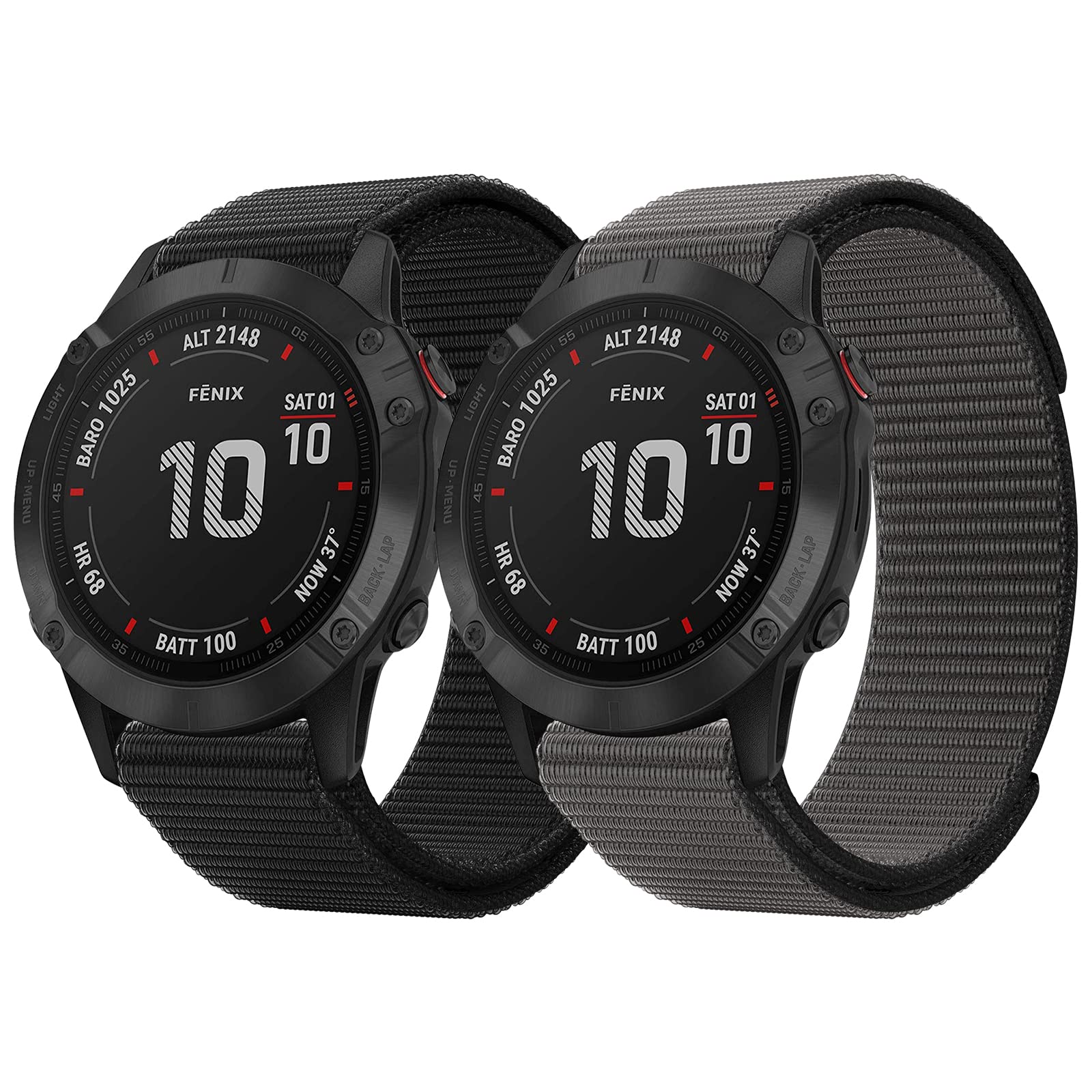 Fenix Sports Strap - 51mm/26mm Quick Drying Nylon for Fenix 7X Solar/Sapphire Solar, 3/3 HR/Sapphire