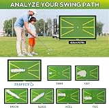 IMAYCC Golf Mat 2PCS Replaceable Hitting Practice Mat with Anti-slip Base view 3