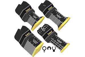 Tooltrail 30 PCS Titanium Oscillating Tool Blades Metal Cutting,Universal Multi Tool Blades Kits for Metal Nails Wood and Plastic,Oscillating Saw Blades Fit Dewalt Ryobi Milwaukee Rockwell Fein