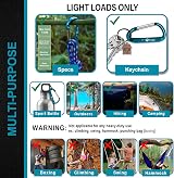 Rhino Produxs Lightweight Snap Carabiner Clips with Keyrings 8pcs D Ring view 5