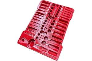 Packout Insert compatible with Milwaukee 1/4" Drive SAE/Metric Ratchet and Socket Mechanics 50-Piece Set (48-22-9004)