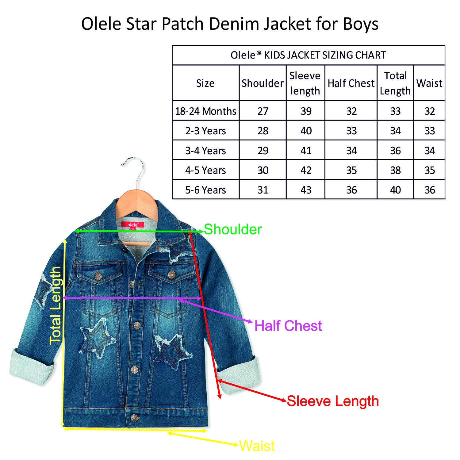 denim jacket sizing