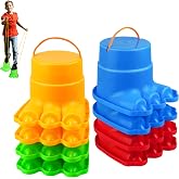 IROO Balancing Stilts for Kids, 4 Pairs Walking Monster Feet for Balance and Coordination, Toys for Girls &amp; Boys Age 4-10 Years Old Indoor or Outdoor Play (8 Total)