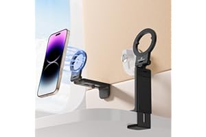 PROfezzion Magnetic Airplane Phone Holder for MagSafe iPhone 17, 16, 15, 14, 13, 12 & All Phones, Handsfree Plane Phone Mount for Seat Tray Table, Travel Essentials Must Have Accessories for Flying