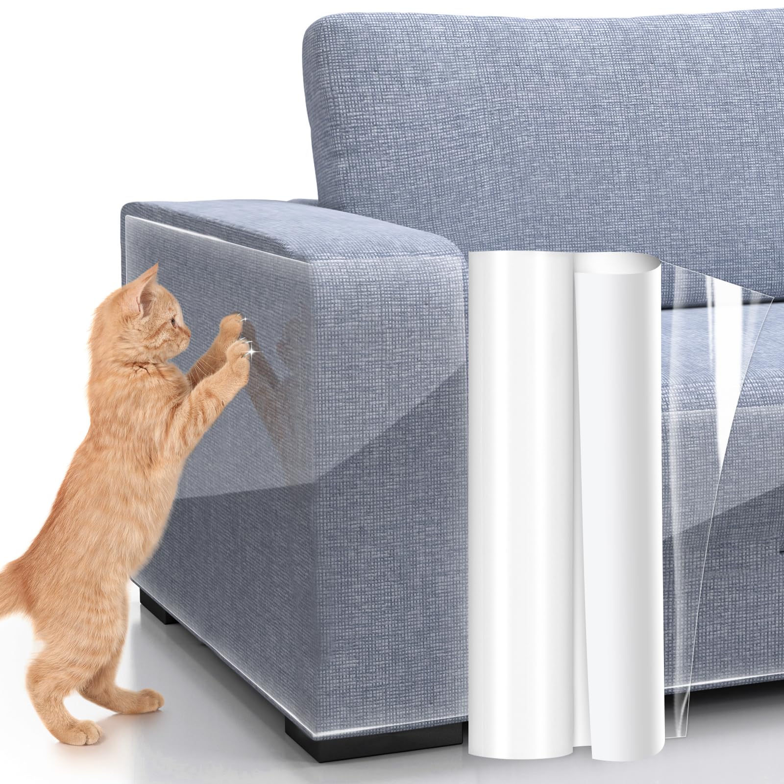 Uross Door Protector from Dog Scratching- 30CM X500CM Cat Scratch Furniture Protector, Dog Door Protector Scratch Guard, Transparent Self Anti-Scratch Cat Furniture Protector Tape for Window