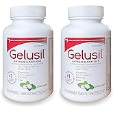 Gelusil Antacid &amp; Anti-Gas Tablets, Cool Mint - 200 Count | Alumina, magnesia &amp; simethicone provide immediate relief from heartburn, acid reflux, gas &amp; bloating. 200 ct.