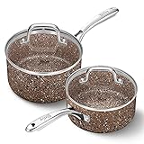 HLAFRG Saucepan Set with Lid, Nonstick 2Qt & 3Qt
