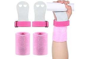 HPMJZ Gymnastics Grips Wristbands Sets for Girls Youth Kids Gymnastic Hand Grips Gloves Wristbands Gymnastic Bar Palm Protection Wrist Support Sports Accessories for Kids Workout Exercise Training