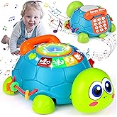 KWYZ Baby Toys 6-12 Months, Musical Turtle Crawling Baby Toys for 12-18 Months, Tummy Time Toys with Light & Sound, Infant Toy 0-3 3-6 6-18M Birthday Gifts for 1 2 Year Old Boy Girl