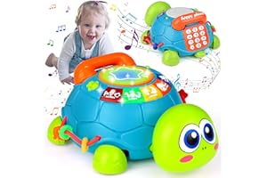KWYZ Baby Toys 6-12 Months, Musical Turtle Crawling Baby Toys 12-18 Months, Tummy Time Toys with Light & Sound, Infant Toys 0-3 3-6 6-18 Months Newborn Toys Birthday Toys for 1 2 Year Old Boy Girl