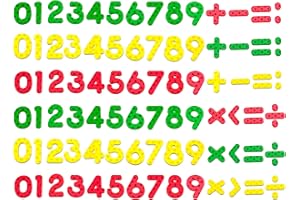 SpriteGru 102pcs Magnetic Numbers for Basic Math Mathematics Education (Stars Background)