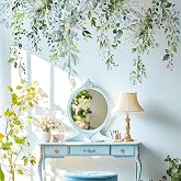 VePret Green Plants Leaves Wall Decals Peel and Stick, Large Floral Flowers Wall Stickers, Removable Vine Home Decor Art for Bedroom Living Room Classroom Office