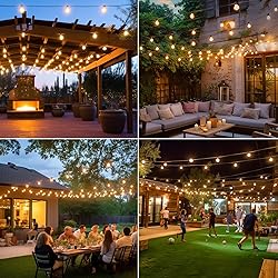 kolpop 50FT Outdoor String Lights Dimmable with