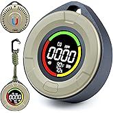 Pildegro 3-in-1 Portable Carbon Monoxide Detector, Professional Rechargeable Real-Time Travel CO Monitor 140HR Standby, Premium Reliable CO Detector with Loud Alarm for Air Safety (Grey/Courage)