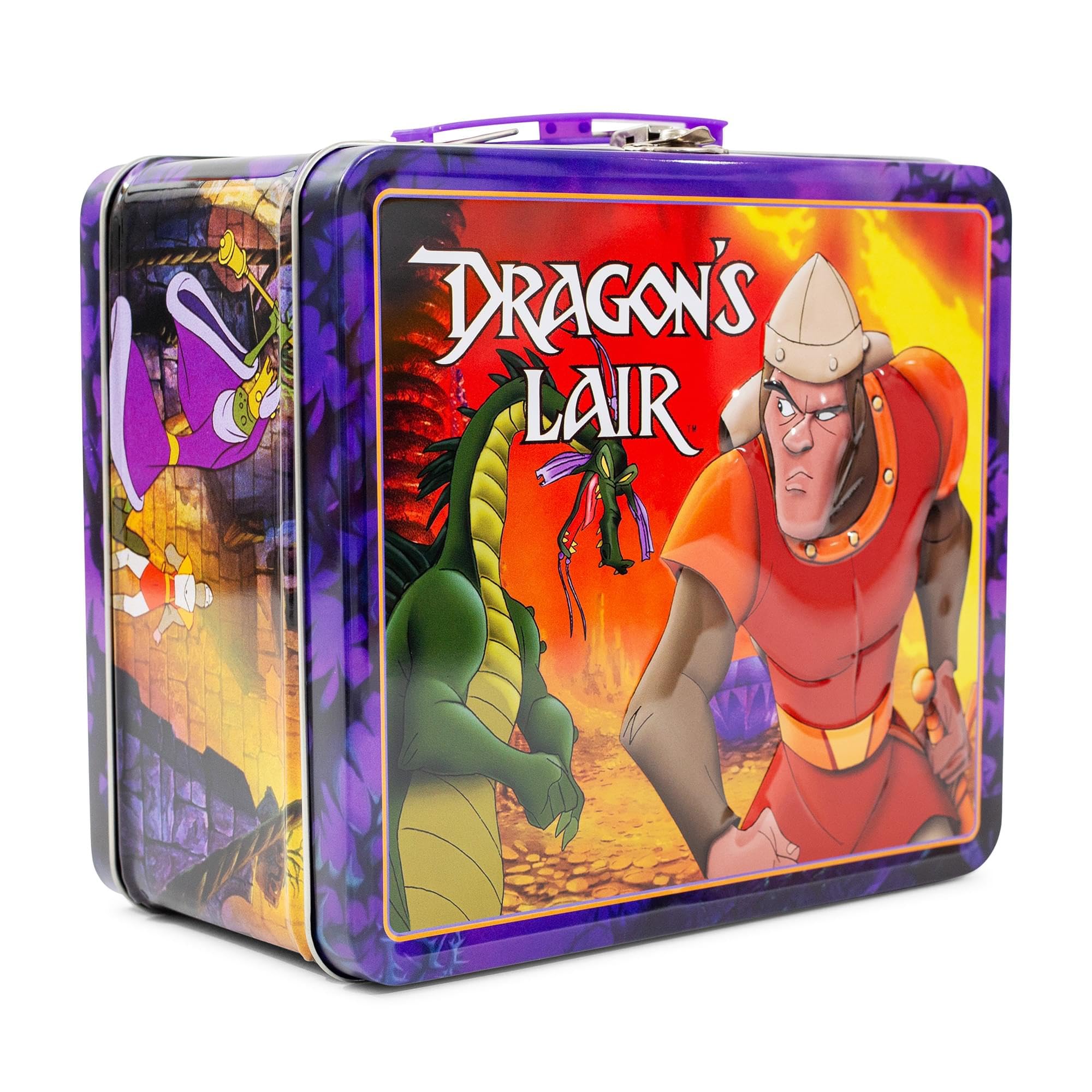 Photo 1 of ***DAMAGED - SEE NOTES/PICTURES***
Toynk Dragon's Lair Retro-Style Metal Tin Lunch Box | Reusable Storage Box Organizer with Handle