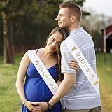 IRYNA Mummy Daddy To Be Sash Set Baby Shower Gender Reveal Party Decorations view 4
