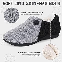 ERGOfoot Orthopedic Slippers with Arch Support for