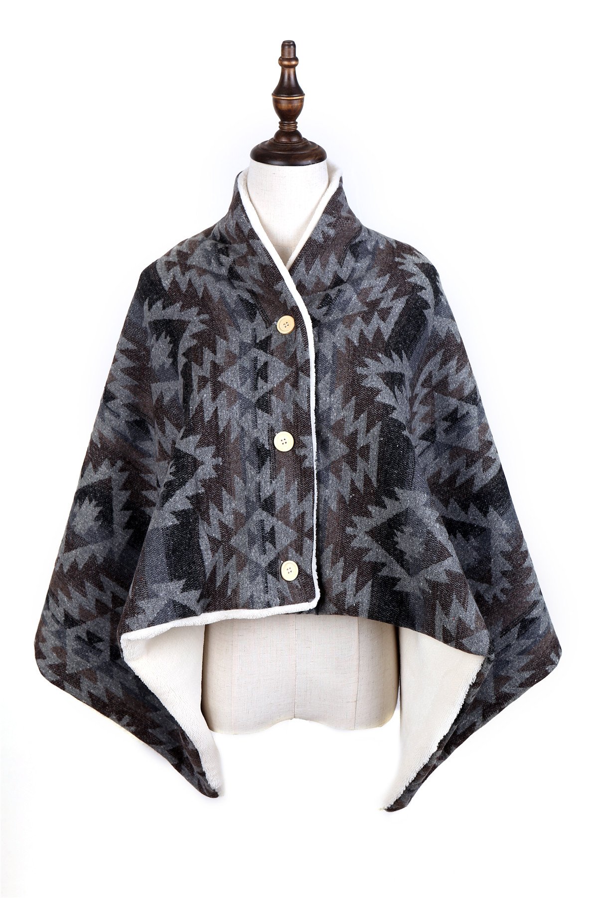 Bruceriver Women's Wool Blended Poncho With Ultra soft Microfibre Lining Bruceriver Women's Wool Blended Poncho With Ultra soft Microfibre Lining