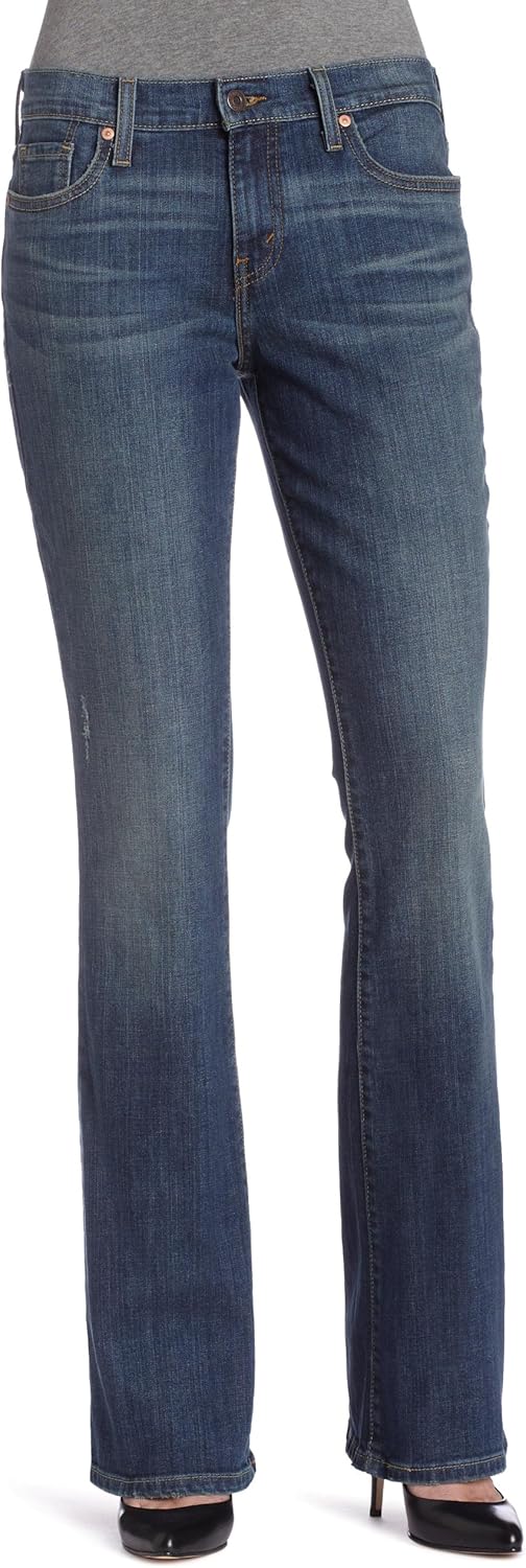 Levi's Women's Petite 515 Boot Cut Jean, Vintage Frost, 4 Medium at Amazon Women's Jeans store