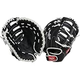 Rawlings | SHUT OUT Fastpitch Softball First Base Mitt | Left Hand Throw | 12" - Single Post Double Bar Web | Black