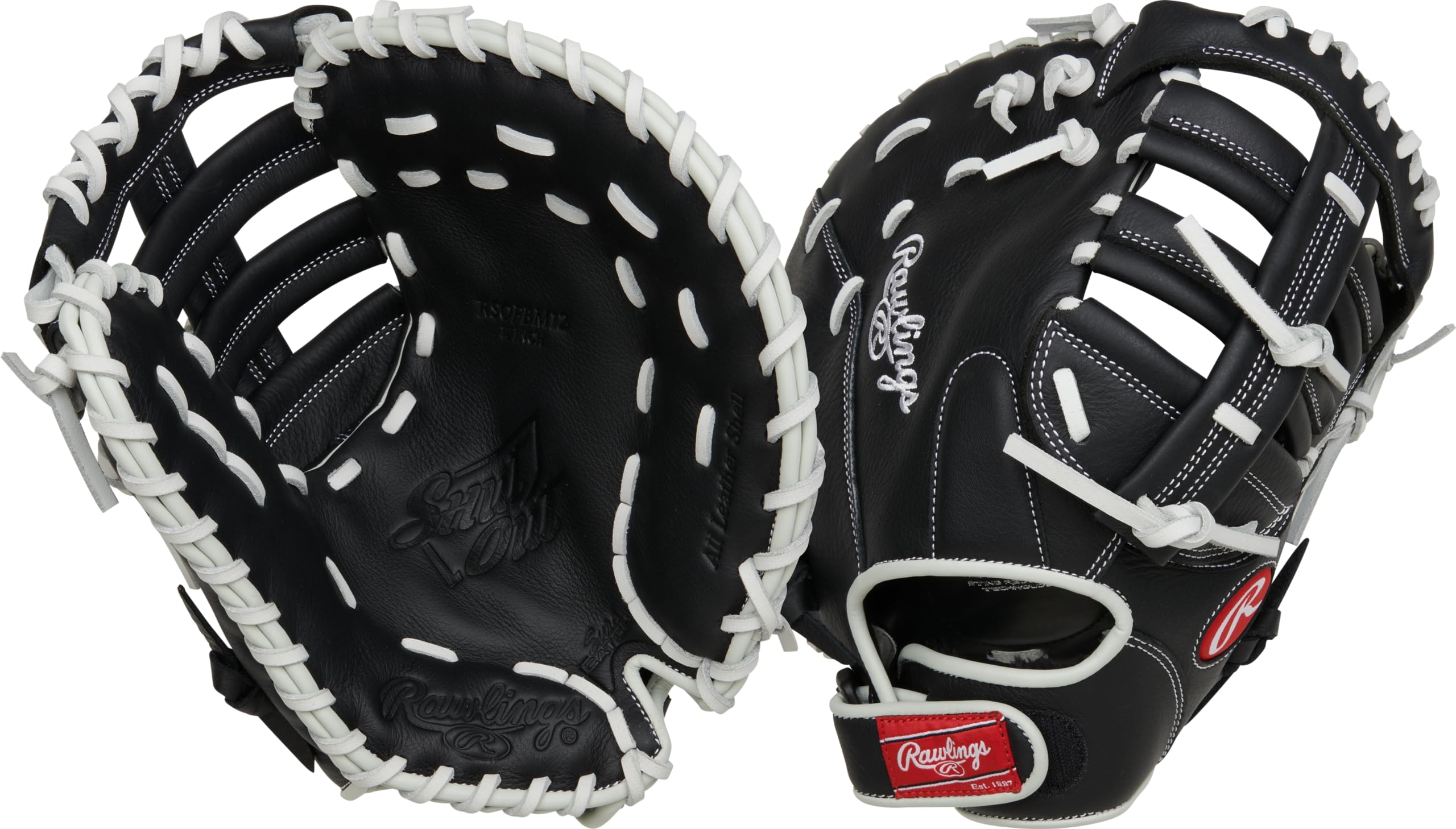 Photo 1 of Rawlings | SHUT OUT Fastpitch Softball First Base Mitt | Left Hand Throw | 12" - Single Post Double Bar Web | Black