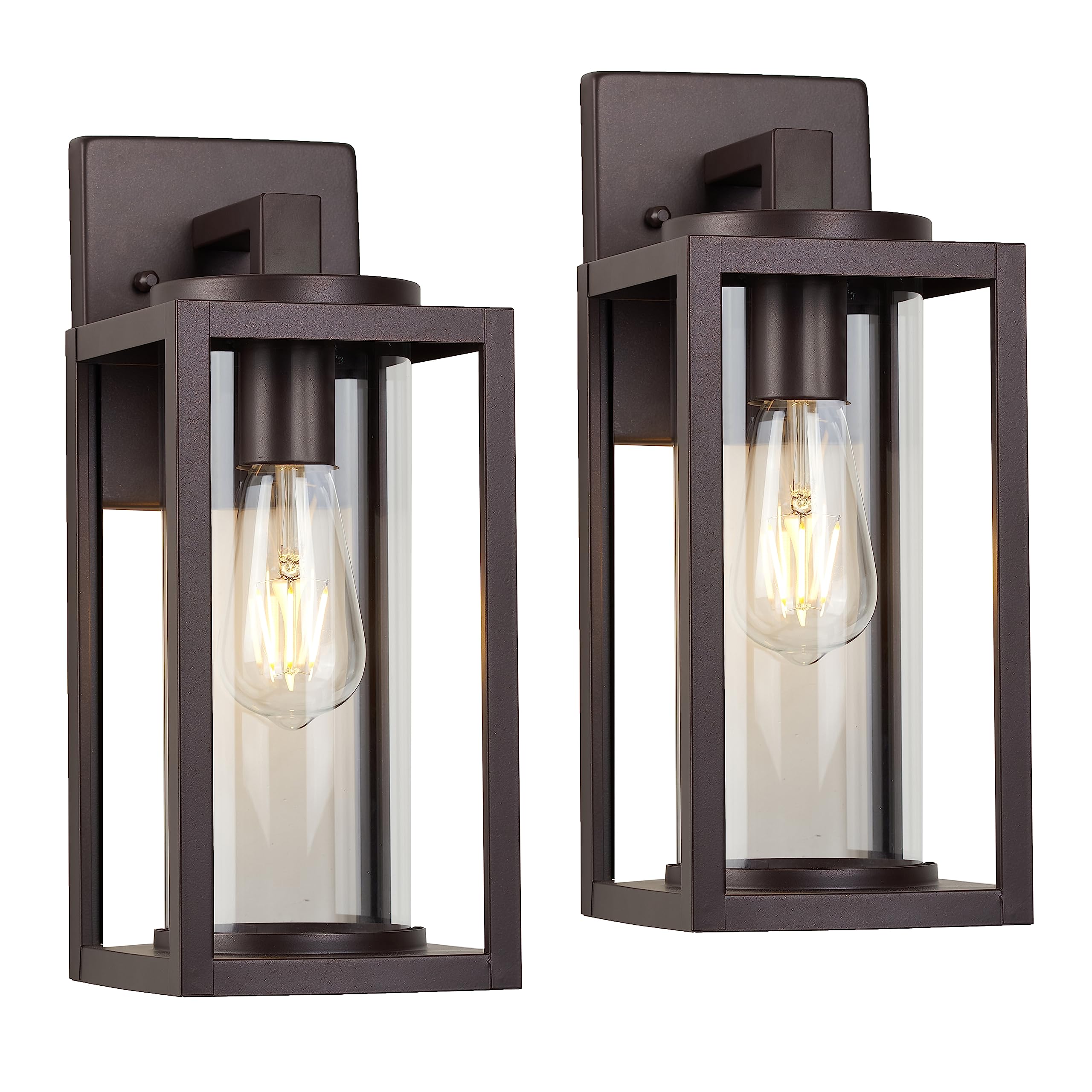 View of GOLDHILL Oil Rubbed Bronze Outdoor Light Fixture 2 Pack, 13 Inch ...