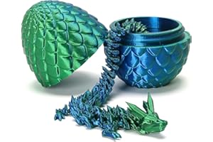 YTRXYLKL 3D Printed Dragon with Surprise Egg,Surprise Dinosaur Eggs Fidget Toys for Kids, Birthdays, Halloween Christmas Decorations Gifts Indoor Outdoor for Girls Boys (Green)