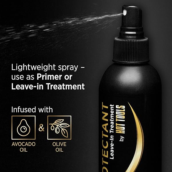 HOT TOOLS HAIR HEAT PROTECTANT LEAVE-IN TREATMENT SPRAY, 8 OUNCE
