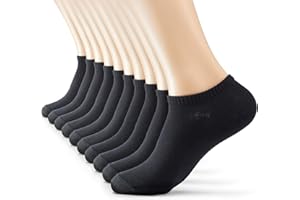 MONFOOT Men's/Women's 10-20 Pairs Thin Cotton Low Cut Ankle Socks, Multipack
