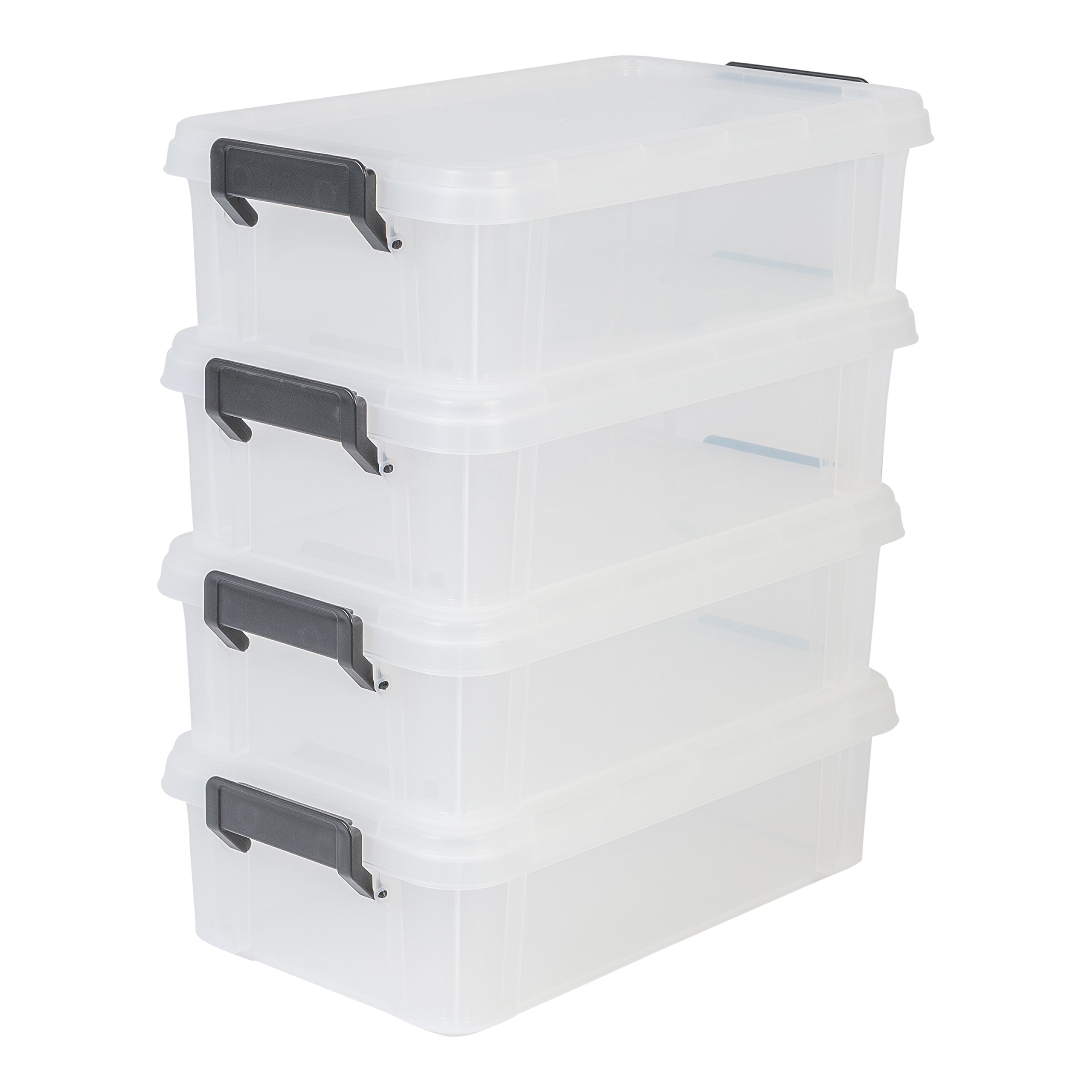 Buy Iris Ohyama, Set of 4, Storage box , 4 L, with snapon handles