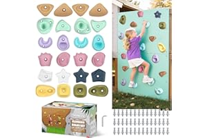 SEKKVY 24-Pack Kids Climbing Holds - Toddler Rock Climbing Toy Set with Hardware for Indoor/Outdoor Climbing Walls