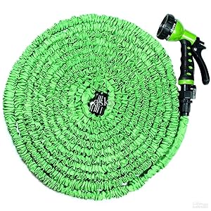 STOP N BUY 50 Ft Expandable Hose Pipe Nozzle for Garden Wash Car Bike with Spray Gun and 7 Adjustable Modes Magic Flexible Water Hose Plastic Hoses Pipe with Spray Gun to Watering Washing Cars