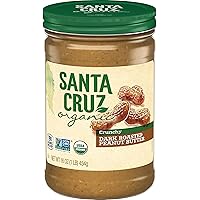 Santa Cruz Organic Crunchy Dark Roasted Peanut Butter, 16 Ounces