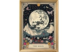 Leczany Cross Stitch Patterns Stamped Kit for Beginners | Embroidery Supplies DIY Craft Kit Starter Needlepoint for Adults or Kids | 11CT, 3 Strands | The Moon 15.8x21.7 inches