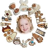 BXBibxiy Cartoon Cute Hair Clips - Baby Hair Clip Toddler Hair Accessories for Girls - Kawaii Animal Soft Flowers Hair Barrettes Bows - Gifts for Girls - Mini Small Hair Clips 17-Piece (1)