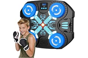 FAENTWC Boxing Machine with Music for Kids-3 Game Modes & 14 Levels, 4 5 6 7 8 9 10 Year Old Boy Girl Christmas Sports Toys Birthday Gifts, Wall Mounted Bluetooth Punching Target with Scoring & Gloves