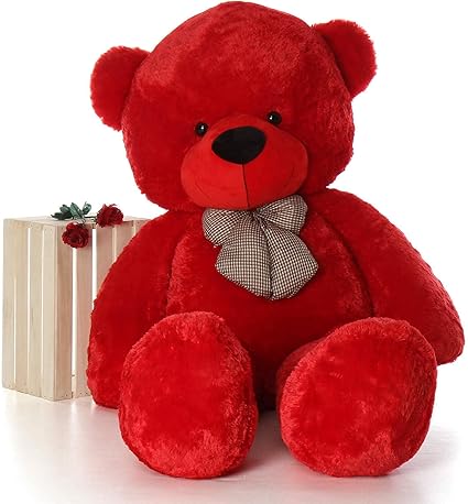 Buttercup Soft Toys Medium Very Soft Lovable/Huggable Teddy Bear for Girlfriend/Birthday Gift/Boy/Girl - 3 Feet (91 cm, Red)