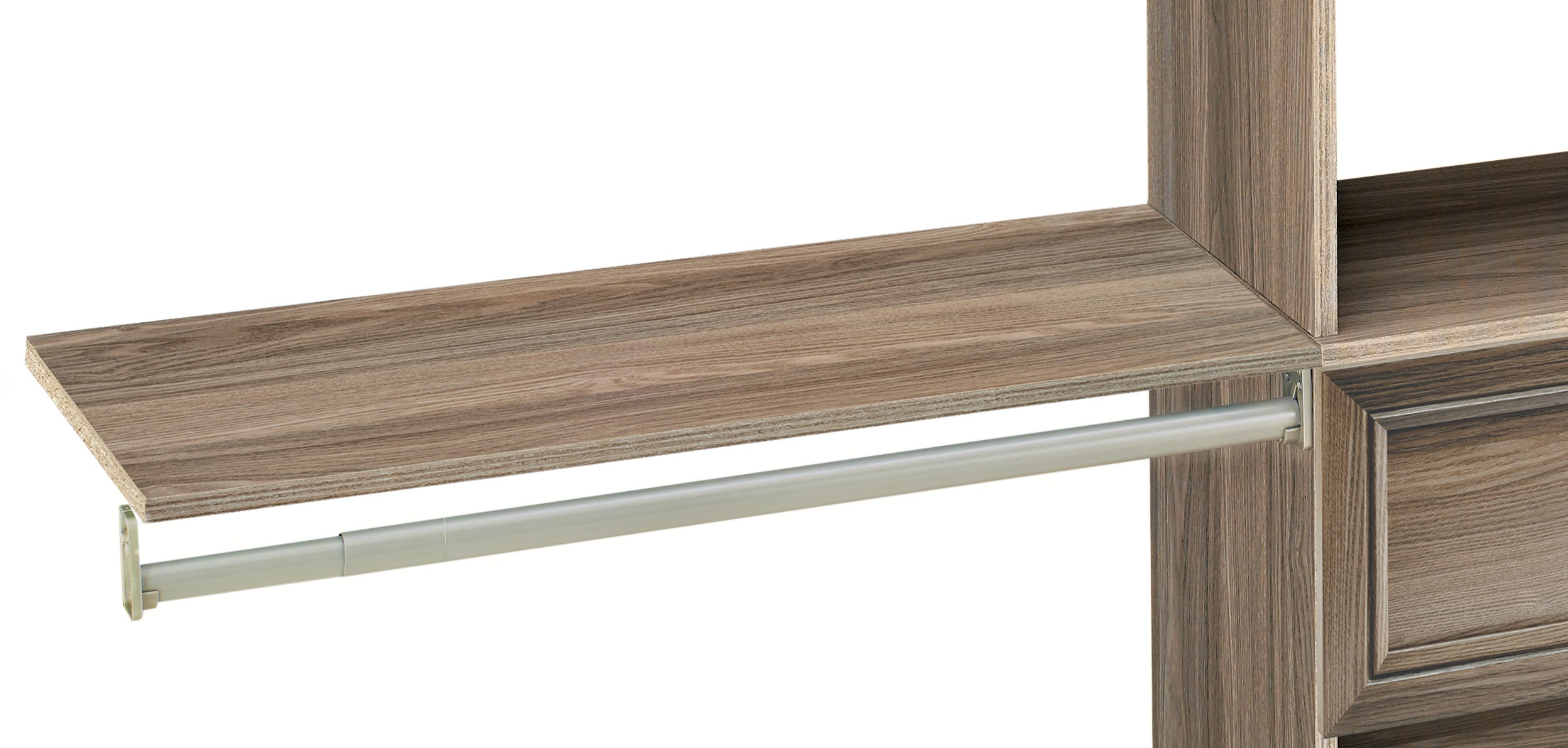 ClosetMaid SuiteSymphony Starter Tower Kit, 48" Top Shelf, Natural Gray